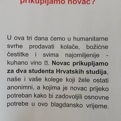 Humanitarni božićni sajam na Hrvatskim studijima
