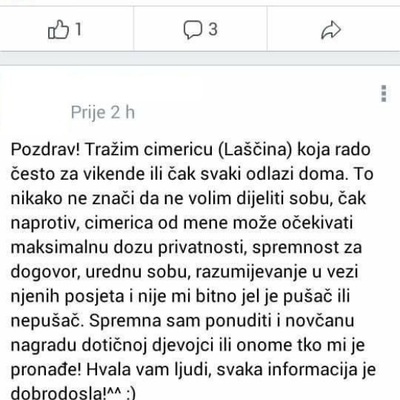 Najsmješnije objave "tražim cimera" sa domskih grupa
