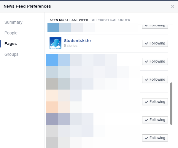 Facebook - News Feed Prefrences 2