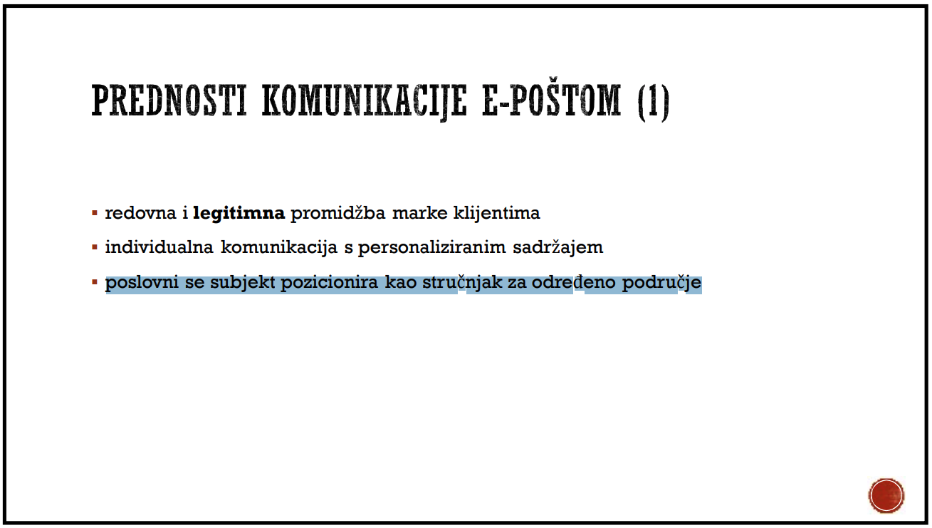 A inače, ako šalješ e-poštu onda si stručnjak.