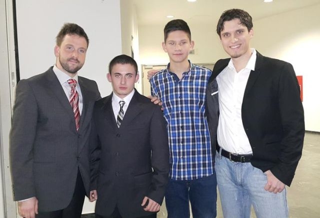 Boris Tomaš, Arian Bajrić, Danijel Ivanko i Ivan Bavičić na dodjeli nagrade Ponos Hrvatske