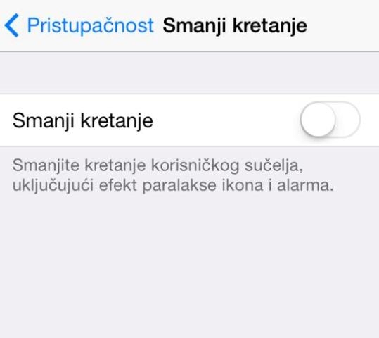 Smanji kretnje Smanjivanje kretnji
