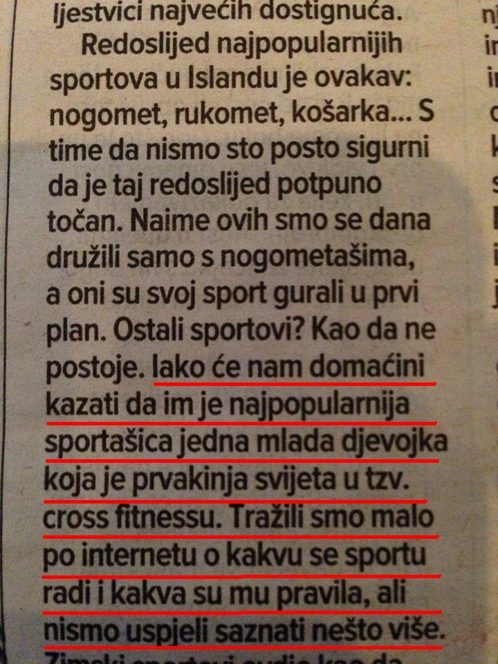 Članak iz SN o Crossfitu