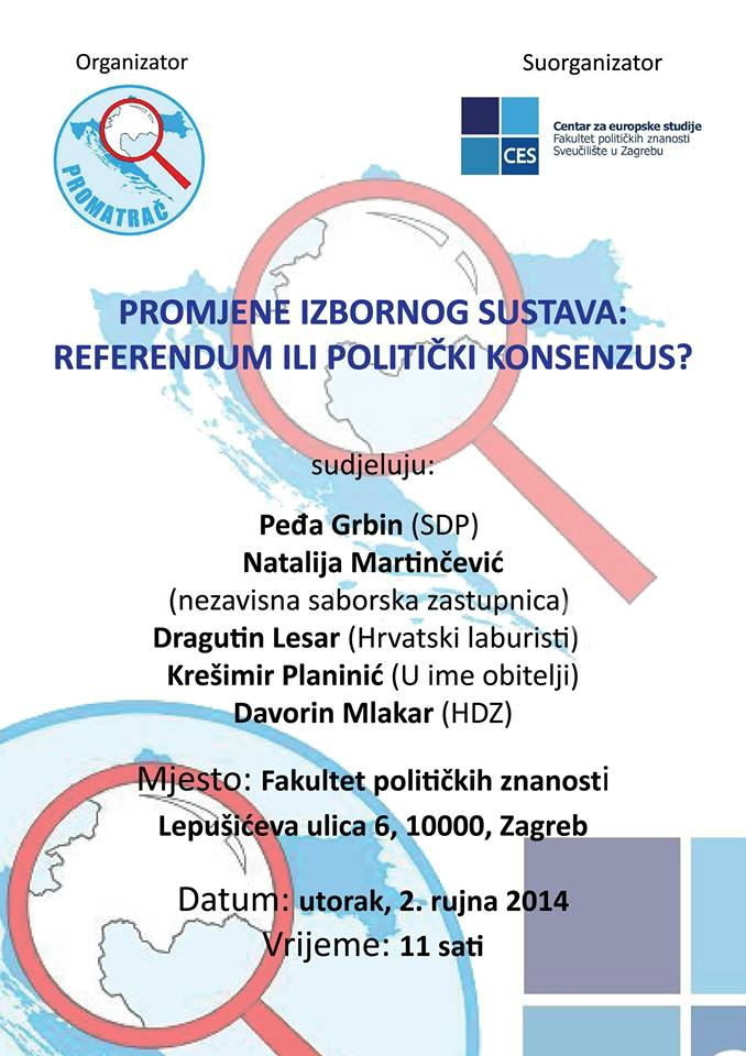 Okrugli stol o izborima FPZG Okrugli stol o izborima FPZG