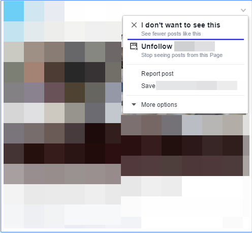 Facebook - I dont want to see this post