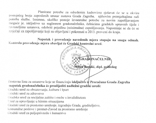 Grad Zagreb izjava 21 Grad Zagreb izjava 21