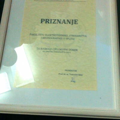 Smotra sveučilišta u Splitu, Priznanje FESB-u