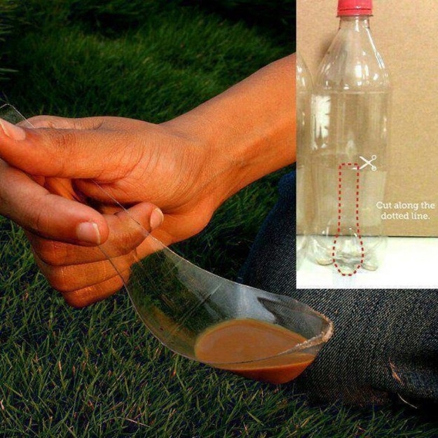 Žlica od plastične boce Žlica od plastične boce